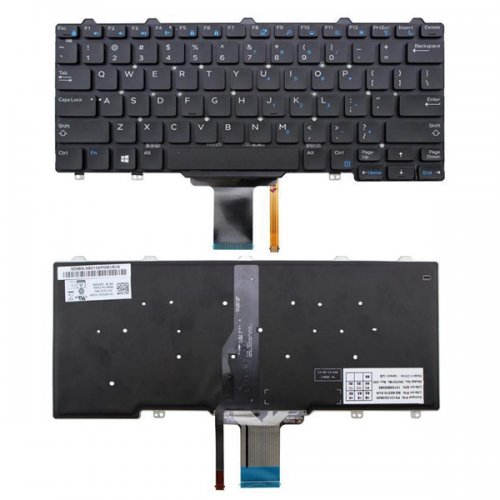 Πληκτρολόγιο Dell Latitude 13 5250 E7250, Μαύρο με Backlit, US
