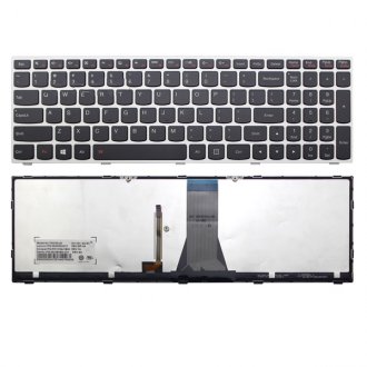 Tastatura Lenovo IdeaPad 500-15 B50-30, Neagra, Cu Rama Arginitie, Cu iluminare, US/UK