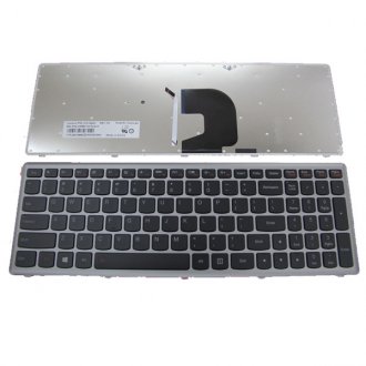Tastatura Lenovo IdeaPad Z500 P500, Neagra, Cu Rama Arginitie, Cu iluminare, US/UK