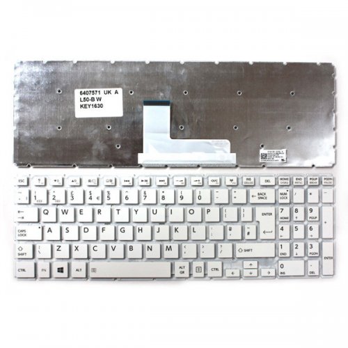 Πληκτρολόγιο Toshiba Satellite L50-B L50-C L70-C, άσπροa,UK