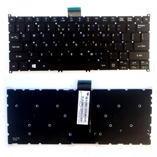 Tastatura Acer Aspire V5-122P, Neagra, Fara Rama, US/UK (+BG Print)
