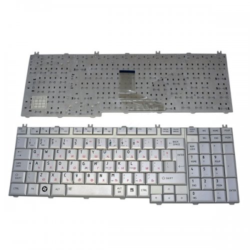 Πληκτρολόγιο Toshiba Satellite P200 P205, Ασήμι, US/UK ( +BG Print)