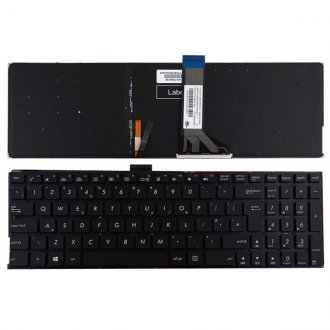 Tastatura Asus K555 X555, Neagra, Fara Rama, Cu iluminare, UK