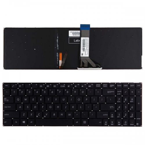 Πληκτρολόγιο Asus K555 X555, Μαύρο με Backlit, US
