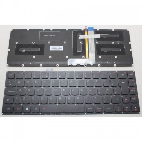 Πληκτρολόγιο Lenovo IdeaPad Yoga 3 Pro 1370, Μαύρος, Με Backlit, UK