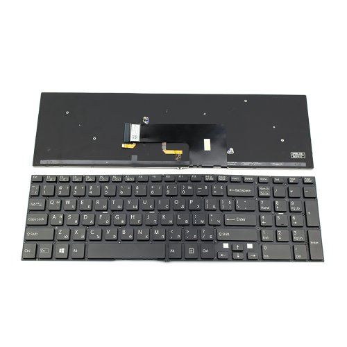 Tastatura Sony Vaio SVF15, Neagra, Fara Rama, Cu iluminare, US