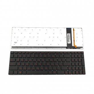 Tastatura Asus N56 N56V U500VZ N76 R500V R505 S550C A56, Neagra, Fara Rama, Cu iluminare, US (+BG Print)