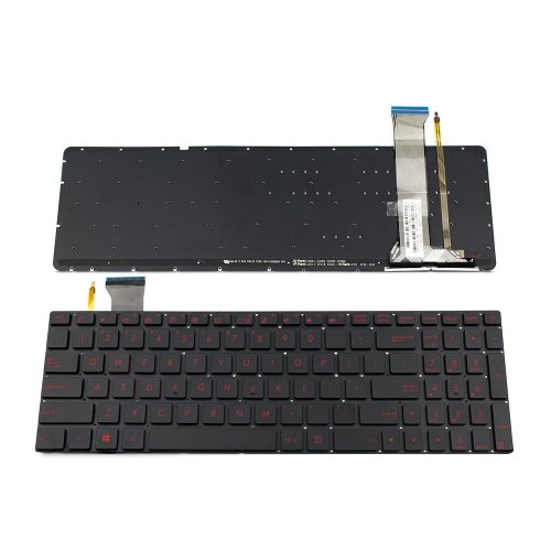 Tastatura Asus ROG G552 GL552 G552V, Neagra, Fara Rama, Cu iluminare, US