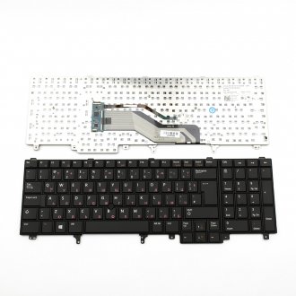 Πληκτρολόγιο Dell Latitude E5530 E6520 Precision M4700 M6700, Μαύρο,χωρίς Pointing Stick, US/UK ( +BG Print)