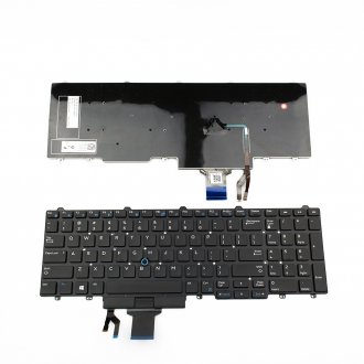 Πληκτρολόγιο Dell Latitude E5550 E5570 Precision 3510 7510, Μαύρο,με Pointing Stick, US + BG