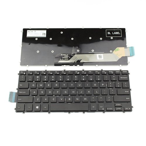 Πληκτρολόγιο Dell Inspiron 14-7466 15-5568 15-7569, Μαύρο, US ( +BG Print)