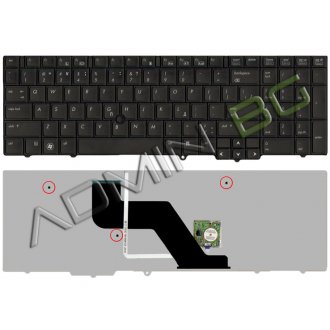 Πληκτρολόγιο HP EliteBook 8540W 8540p, Μαύρο, με Pointing Stick, US/UK