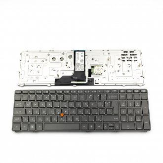 Πληκτρολόγιο HP EliteBook 8760W 8770w, Μαύρο, με Pointing Stick με Backlit, US/UK ( +BG Print)