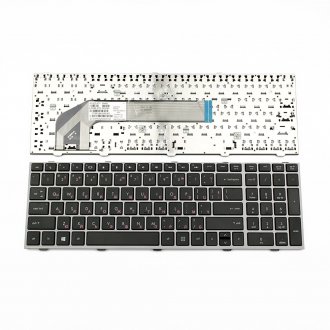 Tastatura HP ProBook 4540s 4545s, Neagra, Cu Rama Arginitie, US/UK (+BG Print)