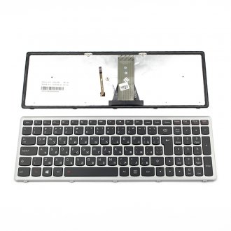 Tastatura Lenovo IdeaPad G500S S500 Flex 15, Neagra, Cu Rama Arginitie, Cu iluminare, US/UK