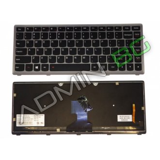 Tastatura Lenovo IdeaPad Z400, Neagra, Cu Rama Arginitie, Cu iluminare, US/UK