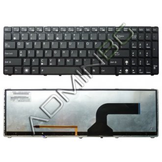 Tastatura Asus G51 G51J G51J 3D X61 N50, Neagra, Cu Rama Neagra, Cu iluminare, US/UK