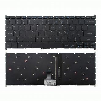Tastatura Acer Aspire R14 R5-471T R5-431T R7-372T, Neagra, Fara Rama, Cu iluminare, US/UK