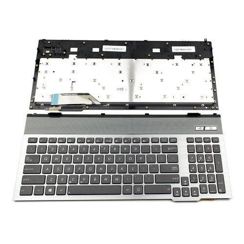 Πληκτρολόγιο Asus G55 G57, Γκρί με Backlit, US/UK