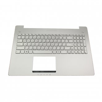 Горен корпус с Клавиатура за Asus N550 N550JV - Сребрист Без Тъчпад, с Кирилица