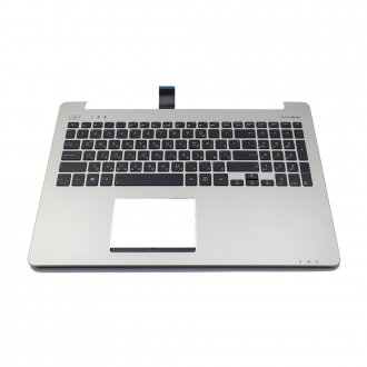 Горен корпус с Клавиатура за Asus S551LB - Сребрист Без Тъчпад, с Кирилица, с Говорители
