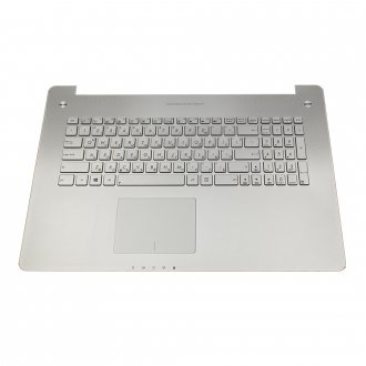 Πληκτρολόγιο Asus N750 N750JV, Ασήμι Ασήμι με Backlit, US/UK ( +BG Print)