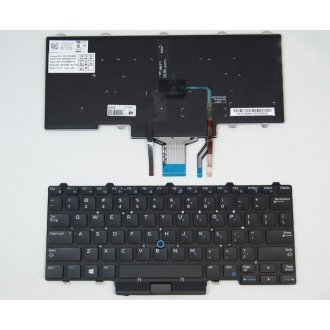 Πληκτρολόγιο Dell E5450 E7450 E5470 E7470, Μαύρο,με Pointing Stick με Backlit, US