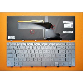 Πληκτρολόγιο Dell Inspiron 7537, Ασήμι Ασήμι με Backlit, US/UK