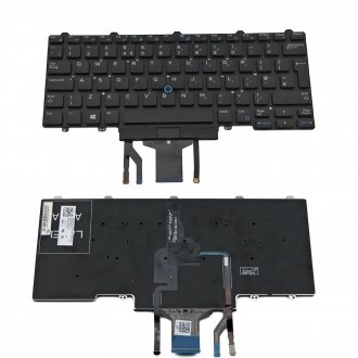 Πληκτρολόγιο Dell Latitude 3340 3350 5495 7350 E5450 E5470 E7450 E7470, Μαύρο με Backlit, Τυπε 2, Original, UK