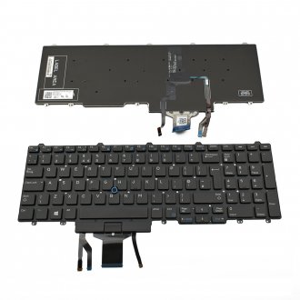 Πληκτρολόγιο Dell Latitude E5550 E5570 Precision 3510 7510, Μαύρο με Backlit, UK