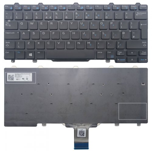 Πληκτρολόγιο Dell Latitude E7250, Μαύρο,UK