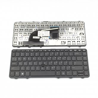 Tastatura HP ProBook 640 G1 645 G1, Neagra, Cu Rama Neagra, Dual Pointing, US/UK