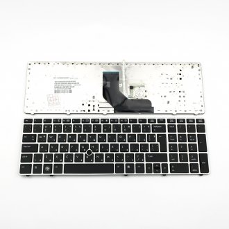 Tastatura HP ProBook 8560p 8570p 6560p 6565p 6565b, Neagra, Cu Rama Arginitie, US/UK (+BG Print)
