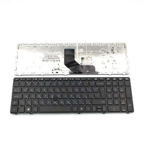 Tastatura HP ProBook 8560p 8570p 6560p ProBook 6560b, Neagra, Cu Rama Neagra, Dual Pointing, US/UK (+BG Print)