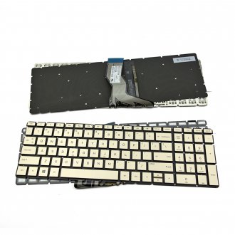 Tastatura HP 250 G6 Pavilion 15-BW 15-BS 15G-BX, De aur, Fara Rama, Cu iluminare, US