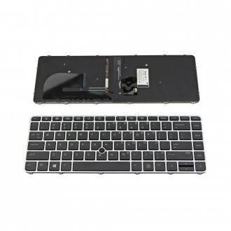 Πληκτρολόγιο HP EliteBook 745 G3 840 G3, Μαύρο Ασήμι, με Pointing Stick με Backlit, US/UK