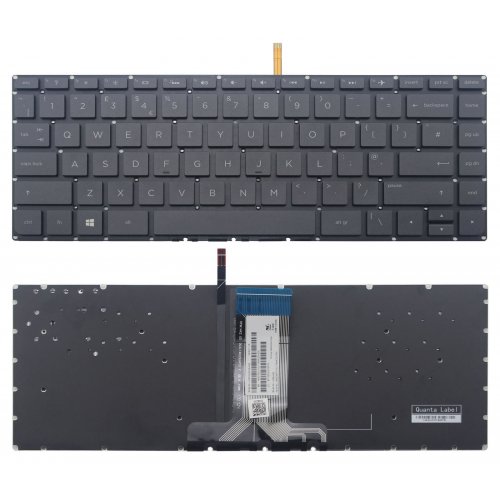 Πληκτρολόγιο HP Pavilion 14-ab, Μαύρο με Backlit, UK