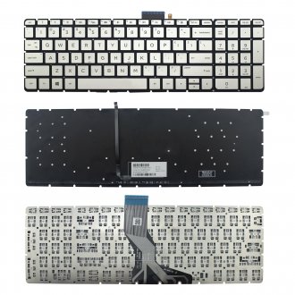 Πληκτρολόγιο HP Pavilion 15-AB 15-BC 15-AK 15-AU 15-AW 15-BJ 15-AE 15-AX Series, Ασήμι με Backlit, US
