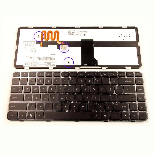 Πληκτρολόγιο HP Pavilion DV5 DV5-2040 DV5-2050 DV5-2060 DM4 DM4-1000, Μαύρο με Backlit, US/UK ( +BG Print)