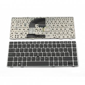 Πληκτρολόγιο HP ProBook 6460 6465 6470B EliteBook 8460p,Ασήμι, με Pointing Stick, US/UK
