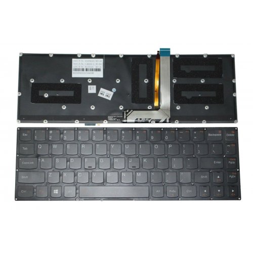 Tastatura Lenovo IdeaPad Yoga 3 Pro, Neagra, Fara Rama, Cu iluminare, US (+BG Print)
