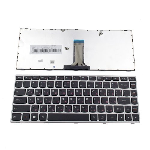 Tastatura Lenovo 500-14ISK, Neagra, Cu Rama Arginitie, US/UK (+BG Print)