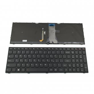 Tastatura Lenovo IdeaPad 500-15 B50-30 B50-40 B50-45 G50-30 G50-45 G50-70, Neagra, Cu Rama Neagra, Cu iluminare, US/UK