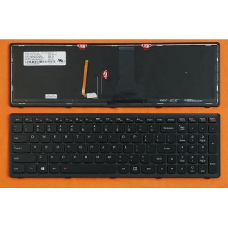 Tastatura Lenovo IdeaPad G600s, Neagra, Cu Rama Neagra, Cu iluminare, US/UK