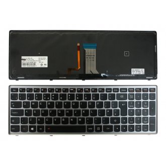 Tastatura Lenovo IdeaPad U510 Z710 U710, Neagra, Cu Rama Arginitie, Cu iluminare, US/UK