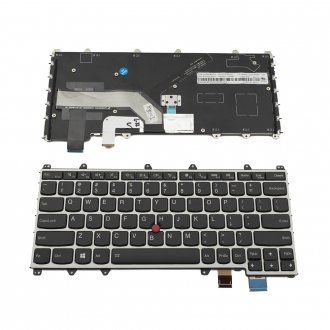 Tastatura Lenovo ThinkPad Yoga 370, Neagra, Cu Rama Arginitie, US/UK