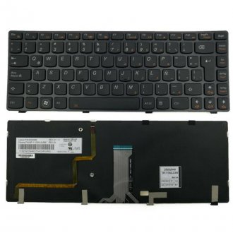 Tastatura Lenovo IdeaPad Y480, Neagra, Cu Rama Neagra, Cu iluminare, US/UK