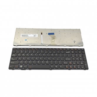Tastatura Lenovo Y500, Neagra, Cu Rama Violet, Cu iluminare, US/UK