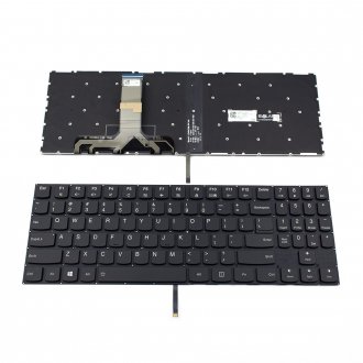 Tastatura Lenovo Y520 Y720, Neagra, Fara Rama, White Backlit, US