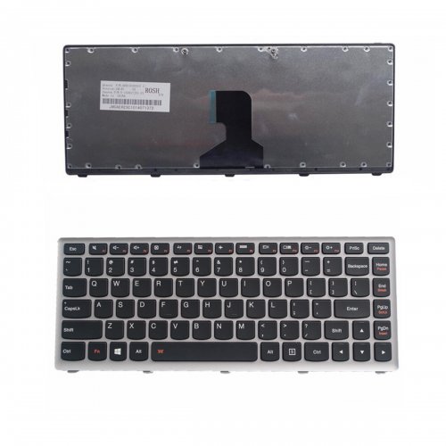 Πληκτρολόγιο Lenovo Z400, Μαύρο Ασήμι, US/UK ( +BG Print)